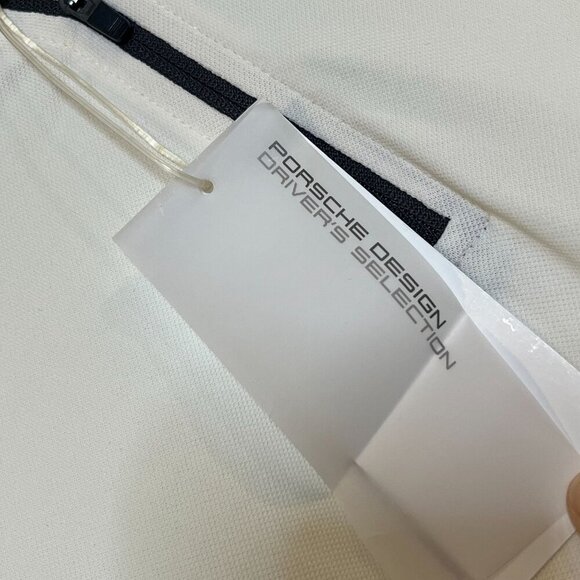 Porsche Design Drivers Selection Women's Polo Shirt Zipper Neck Off White S NWT - Picture 5 of 9